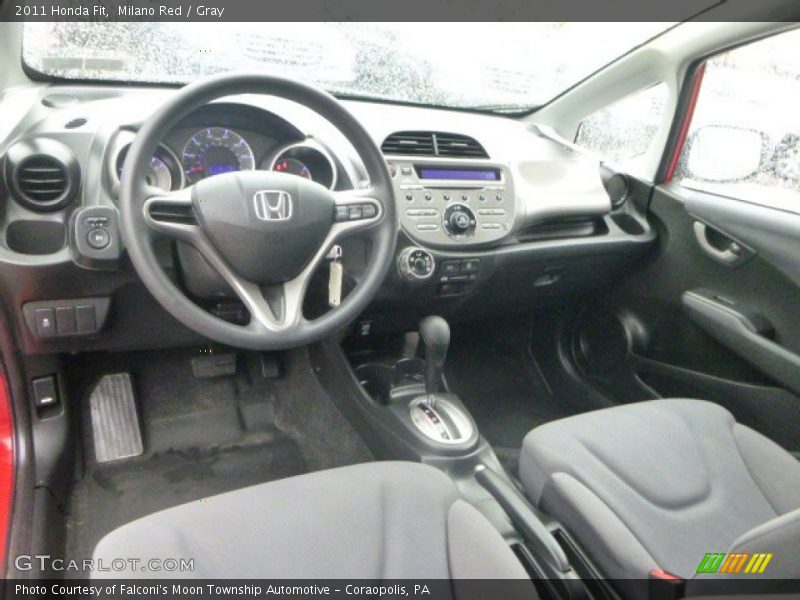 Milano Red / Gray 2011 Honda Fit