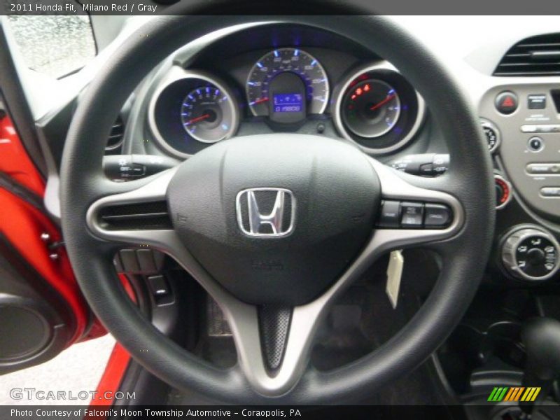 Milano Red / Gray 2011 Honda Fit