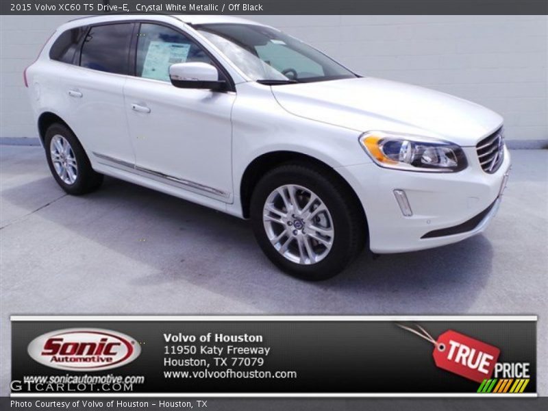 Crystal White Metallic / Off Black 2015 Volvo XC60 T5 Drive-E