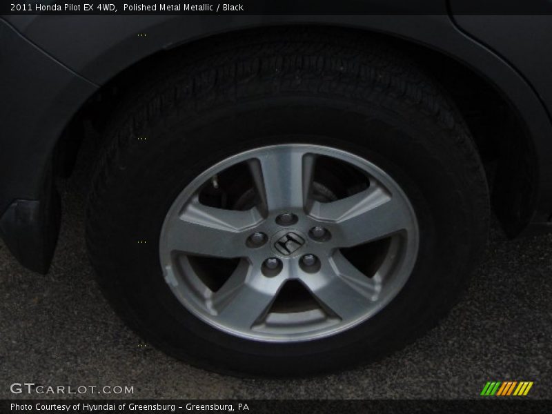 Polished Metal Metallic / Black 2011 Honda Pilot EX 4WD