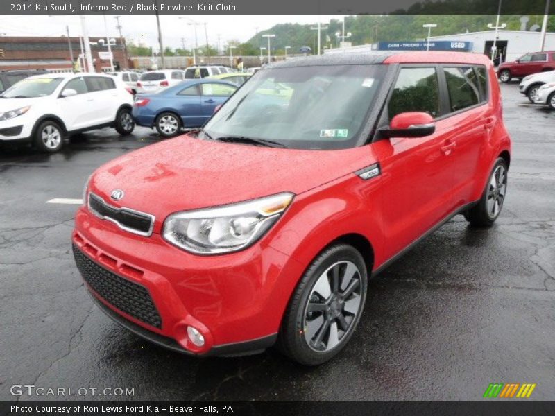 Inferno Red / Black Pinwheel Knit Cloth 2014 Kia Soul !