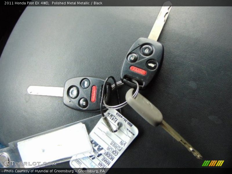 Polished Metal Metallic / Black 2011 Honda Pilot EX 4WD