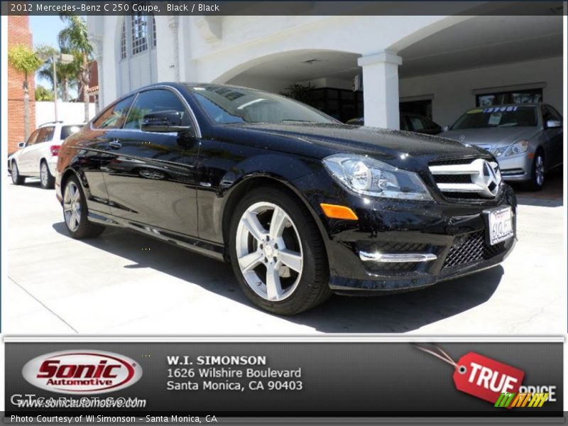 Black / Black 2012 Mercedes-Benz C 250 Coupe