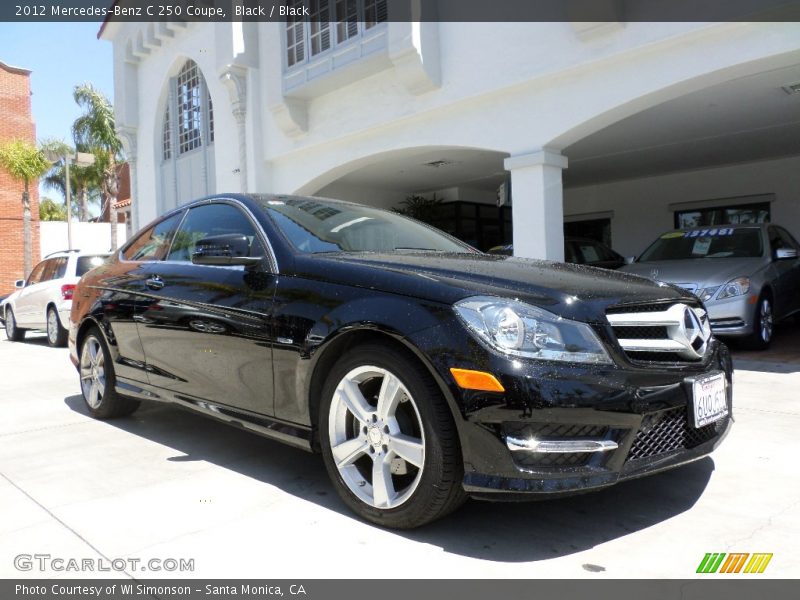 Black / Black 2012 Mercedes-Benz C 250 Coupe