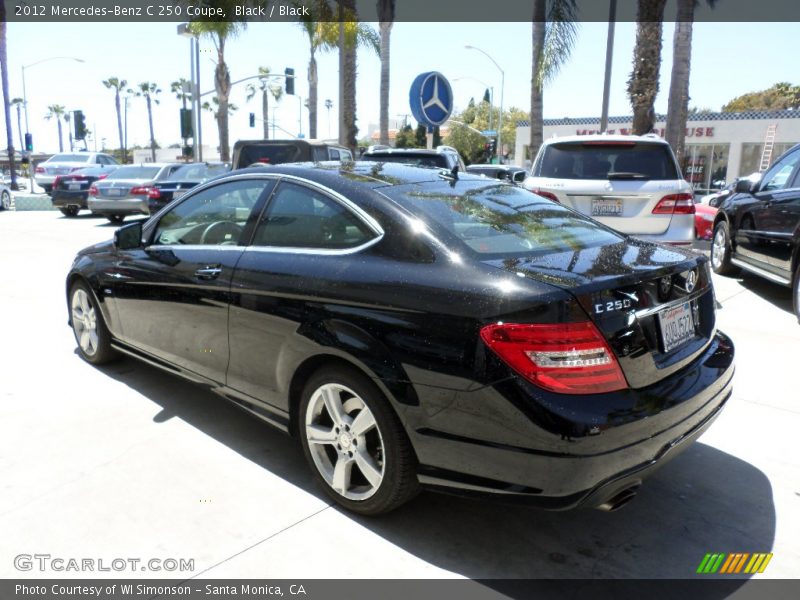 Black / Black 2012 Mercedes-Benz C 250 Coupe