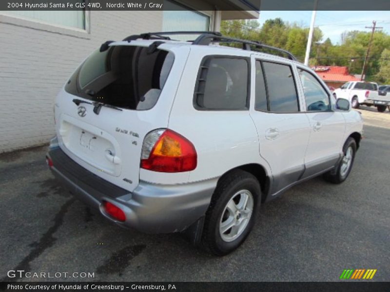 Nordic White / Gray 2004 Hyundai Santa Fe GLS 4WD