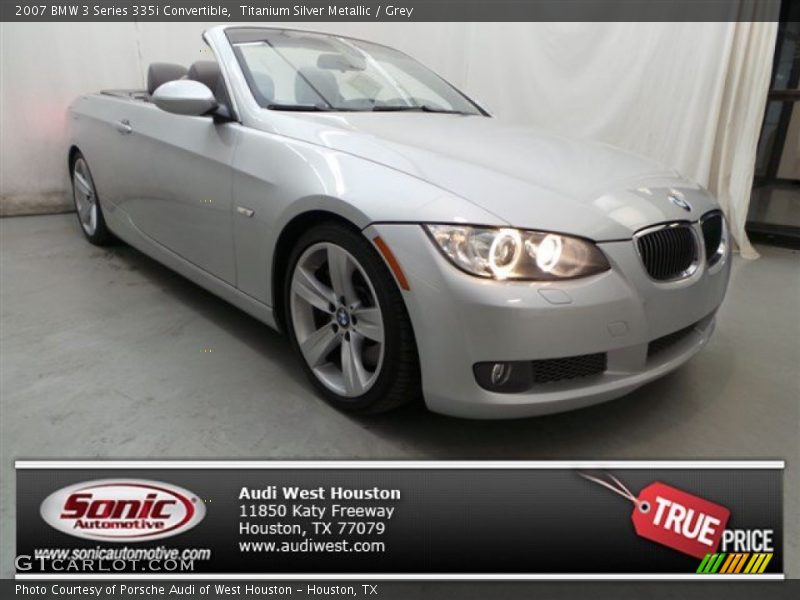 Titanium Silver Metallic / Grey 2007 BMW 3 Series 335i Convertible