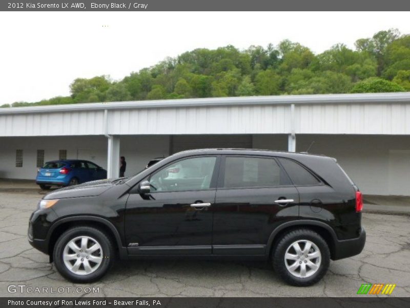 Ebony Black / Gray 2012 Kia Sorento LX AWD