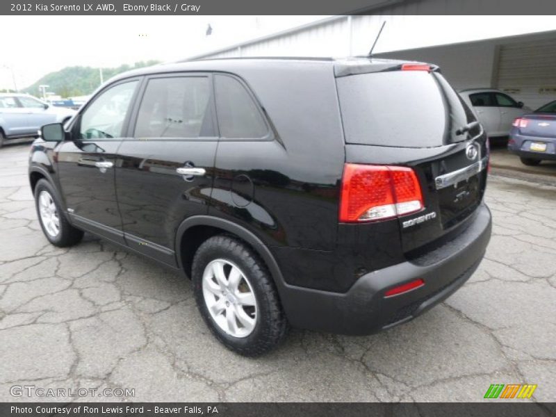 Ebony Black / Gray 2012 Kia Sorento LX AWD