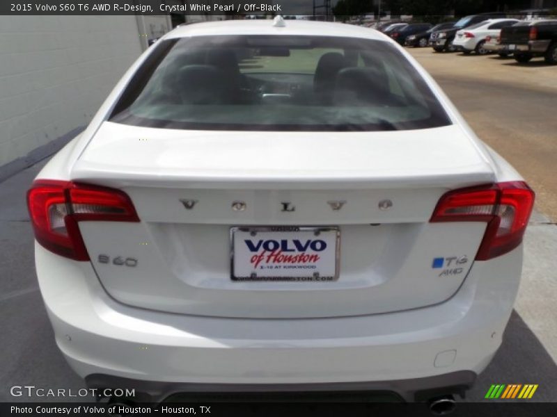Crystal White Pearl / Off-Black 2015 Volvo S60 T6 AWD R-Design