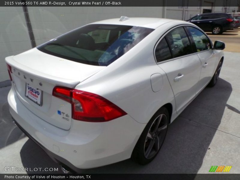 Crystal White Pearl / Off-Black 2015 Volvo S60 T6 AWD R-Design