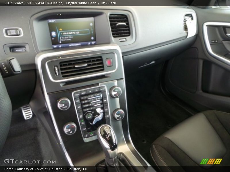 Crystal White Pearl / Off-Black 2015 Volvo S60 T6 AWD R-Design