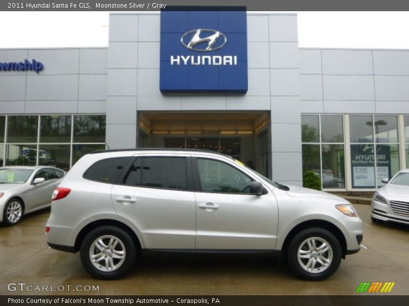 Moonstone Silver / Gray 2011 Hyundai Santa Fe GLS