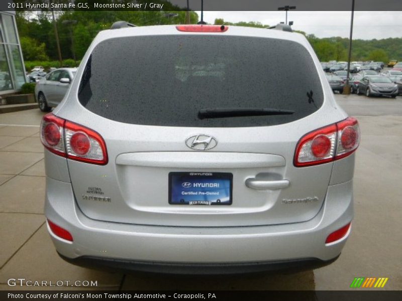 Moonstone Silver / Gray 2011 Hyundai Santa Fe GLS