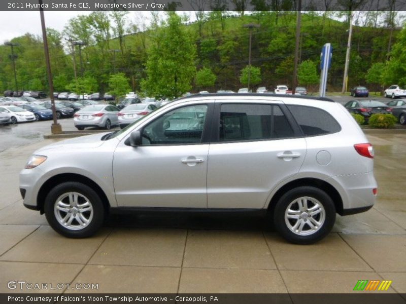 Moonstone Silver / Gray 2011 Hyundai Santa Fe GLS