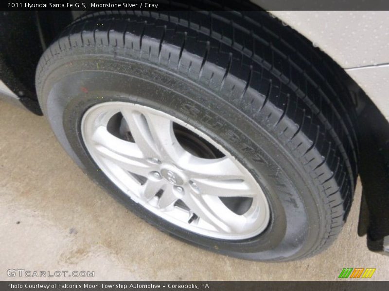 Moonstone Silver / Gray 2011 Hyundai Santa Fe GLS