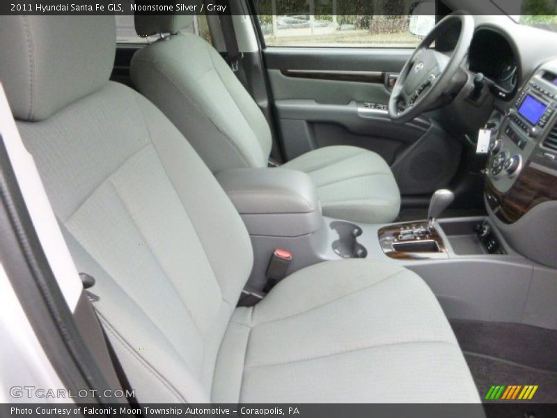 Moonstone Silver / Gray 2011 Hyundai Santa Fe GLS