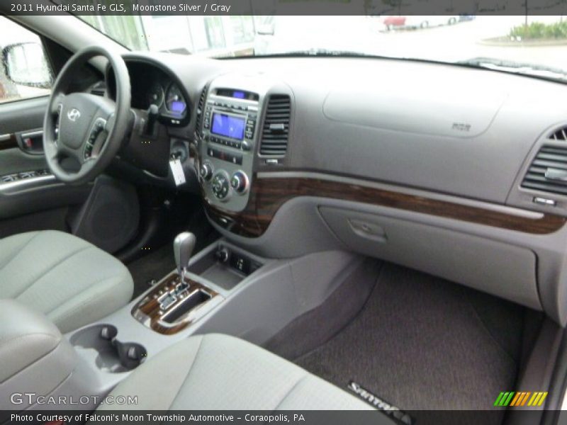 Moonstone Silver / Gray 2011 Hyundai Santa Fe GLS