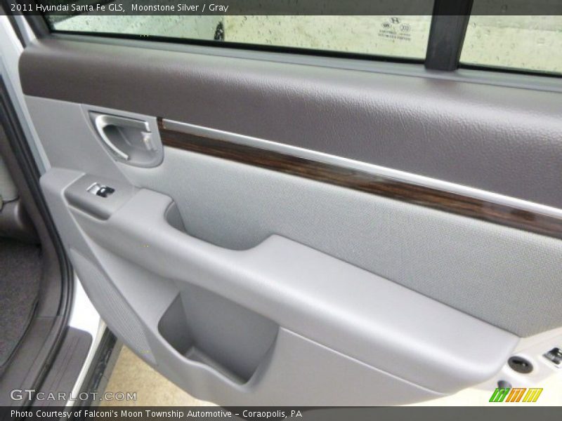 Moonstone Silver / Gray 2011 Hyundai Santa Fe GLS