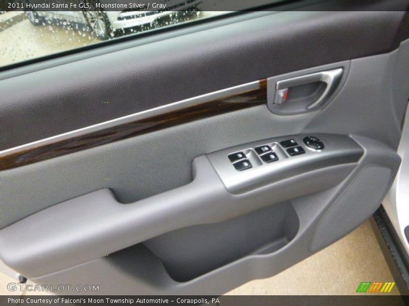Moonstone Silver / Gray 2011 Hyundai Santa Fe GLS