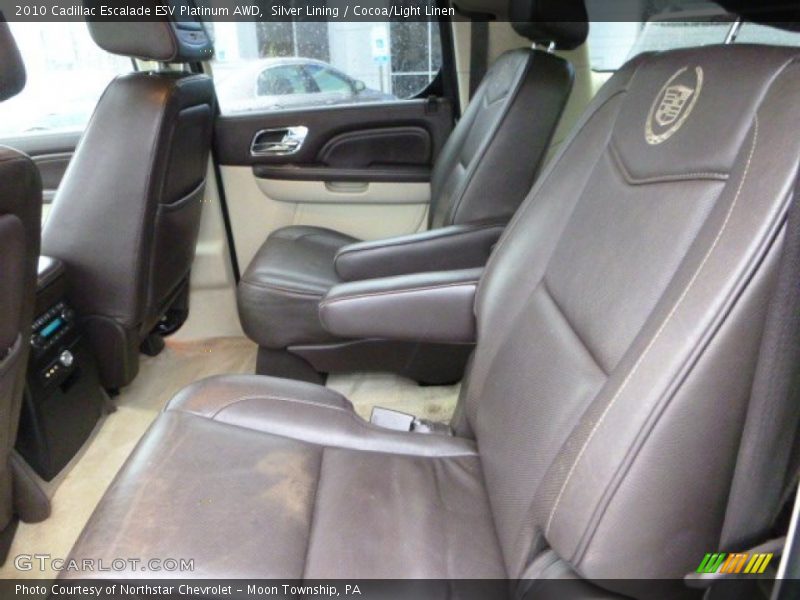 Silver Lining / Cocoa/Light Linen 2010 Cadillac Escalade ESV Platinum AWD