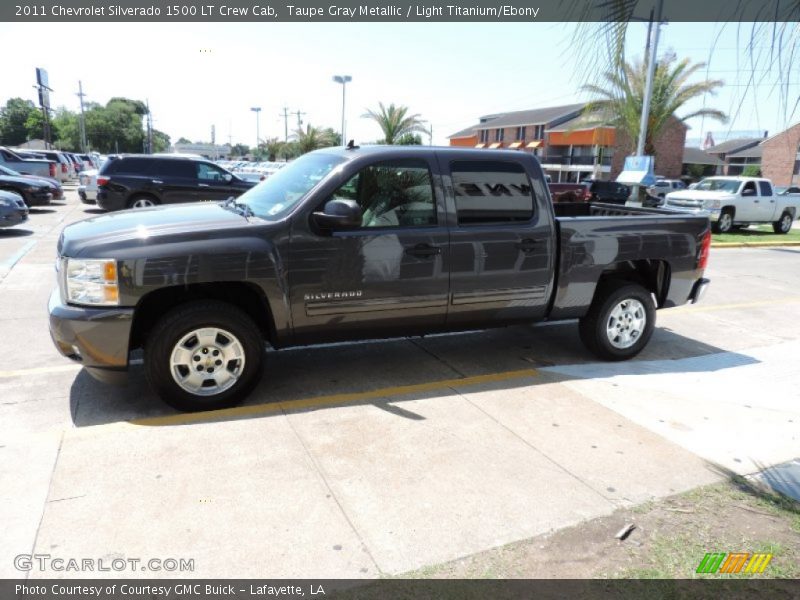 Taupe Gray Metallic / Light Titanium/Ebony 2011 Chevrolet Silverado 1500 LT Crew Cab