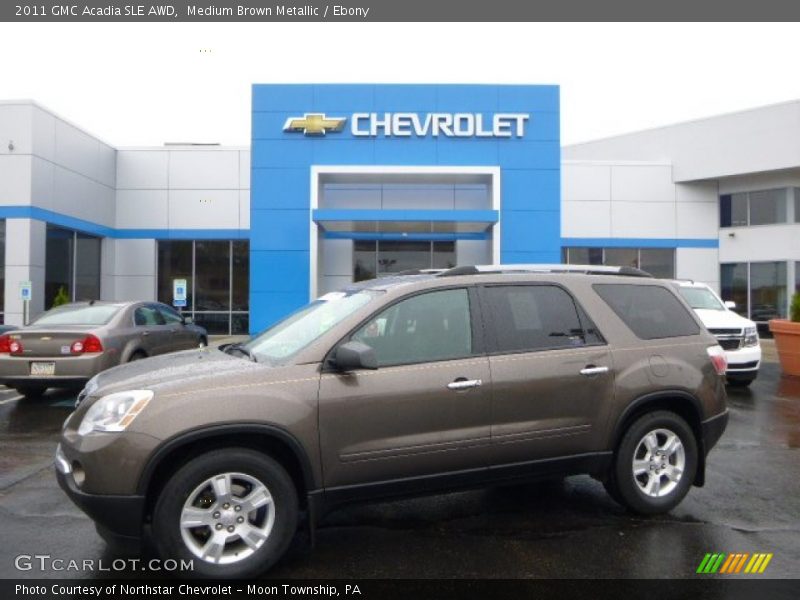 Medium Brown Metallic / Ebony 2011 GMC Acadia SLE AWD