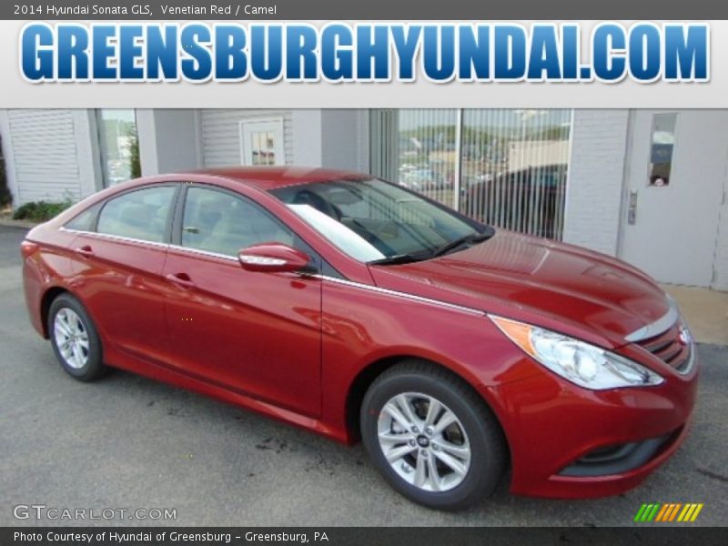 Venetian Red / Camel 2014 Hyundai Sonata GLS