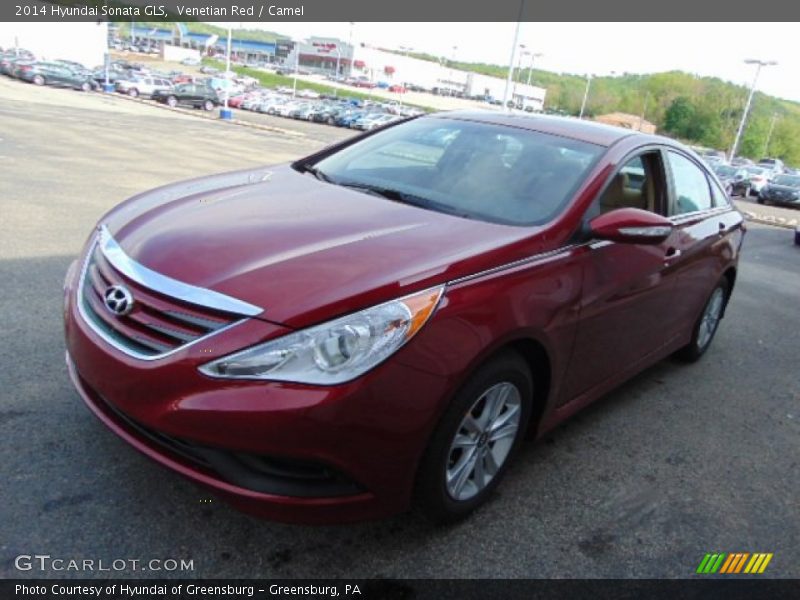 Venetian Red / Camel 2014 Hyundai Sonata GLS