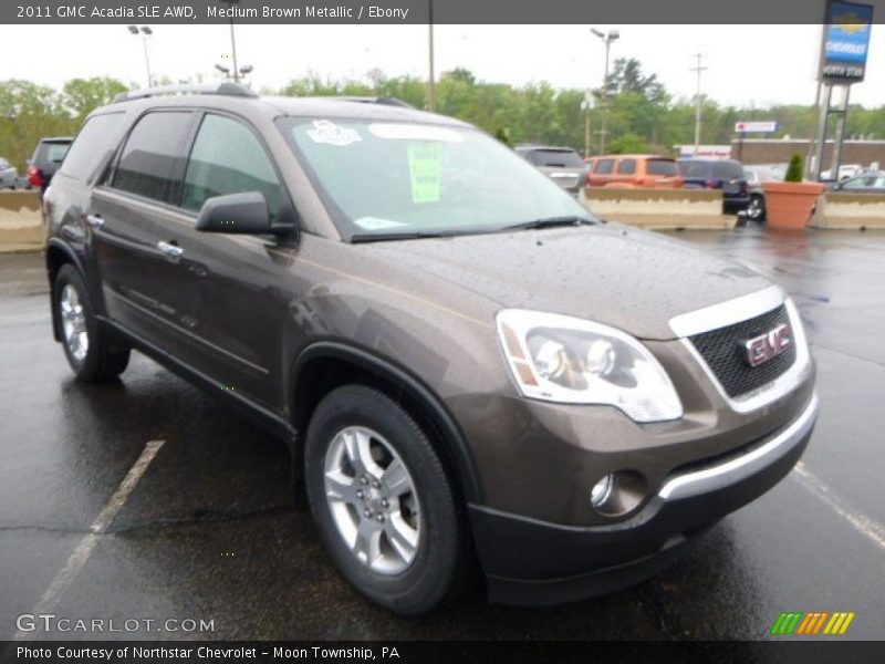 Medium Brown Metallic / Ebony 2011 GMC Acadia SLE AWD
