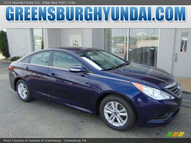 Indigo Blue Pearl / Gray 2014 Hyundai Sonata GLS