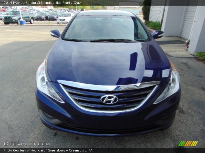 Indigo Blue Pearl / Gray 2014 Hyundai Sonata GLS