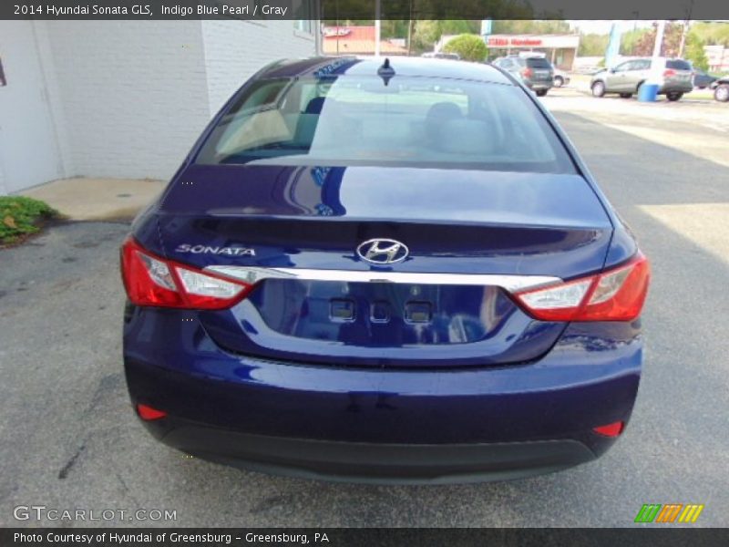 Indigo Blue Pearl / Gray 2014 Hyundai Sonata GLS