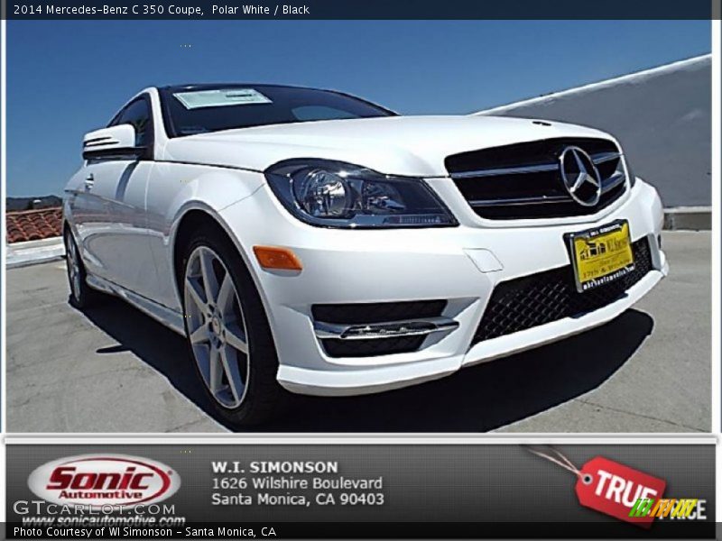 Polar White / Black 2014 Mercedes-Benz C 350 Coupe