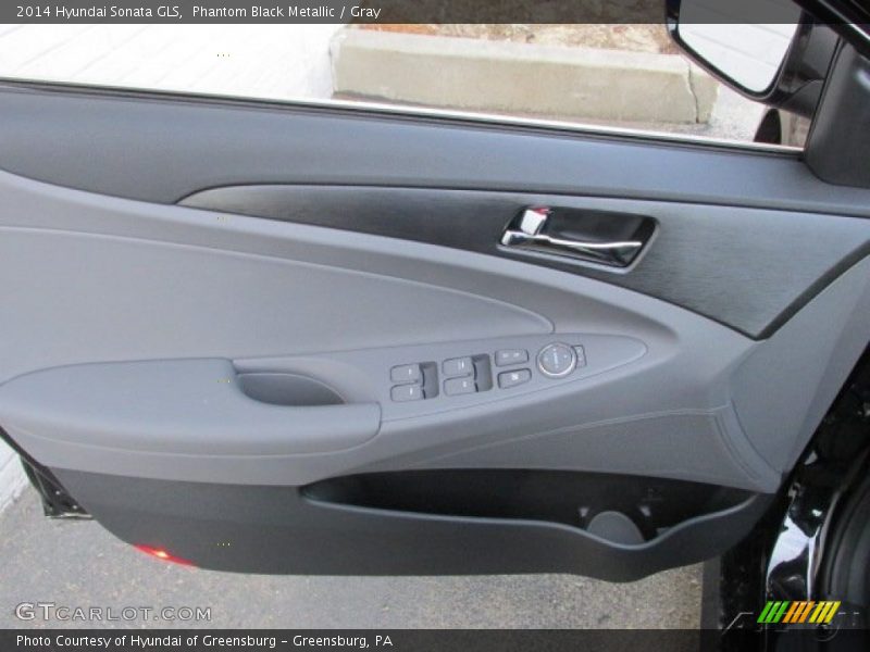 Phantom Black Metallic / Gray 2014 Hyundai Sonata GLS