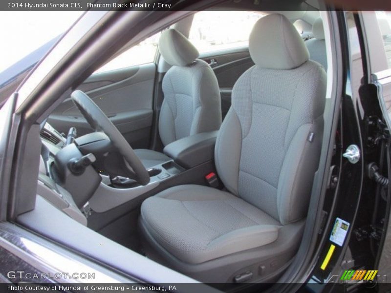 Phantom Black Metallic / Gray 2014 Hyundai Sonata GLS