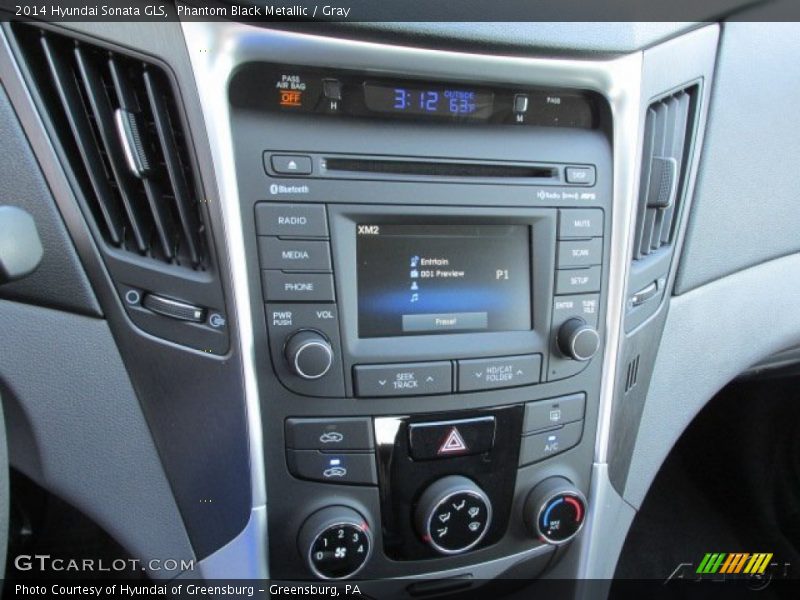 Phantom Black Metallic / Gray 2014 Hyundai Sonata GLS