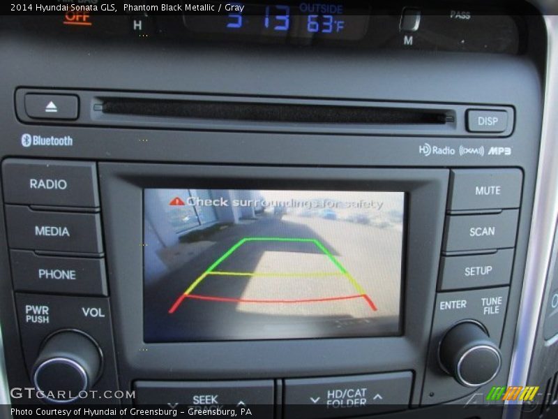 Phantom Black Metallic / Gray 2014 Hyundai Sonata GLS