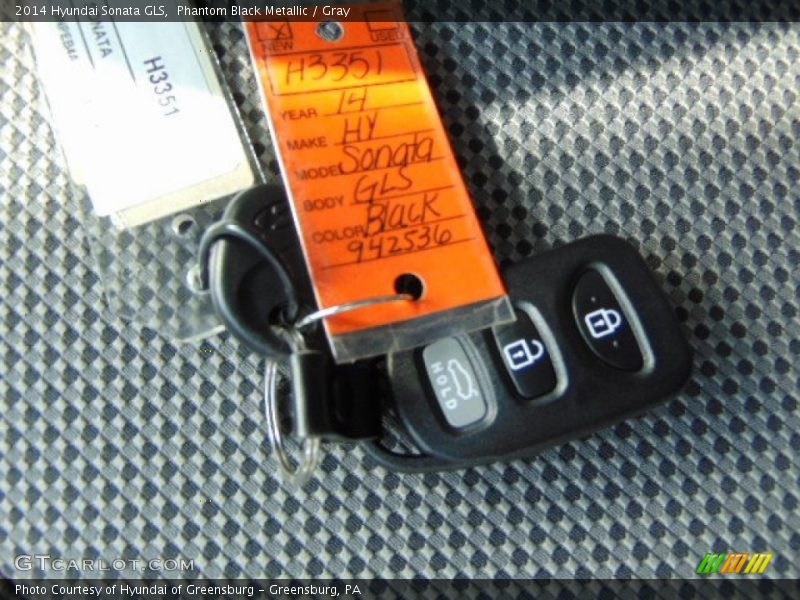 Phantom Black Metallic / Gray 2014 Hyundai Sonata GLS