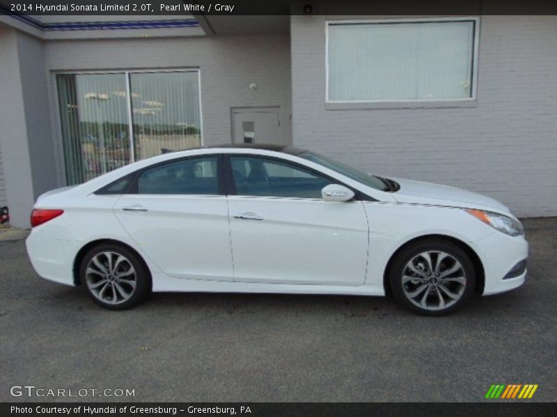 Pearl White / Gray 2014 Hyundai Sonata Limited 2.0T