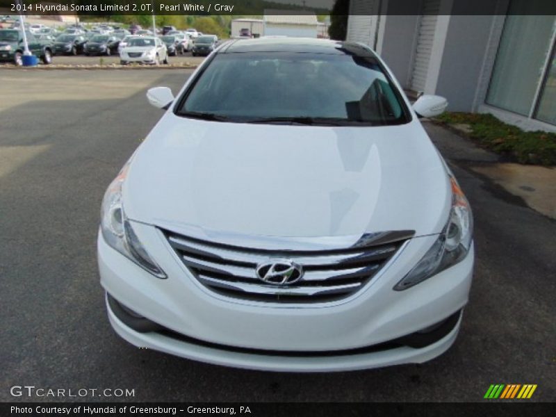 Pearl White / Gray 2014 Hyundai Sonata Limited 2.0T