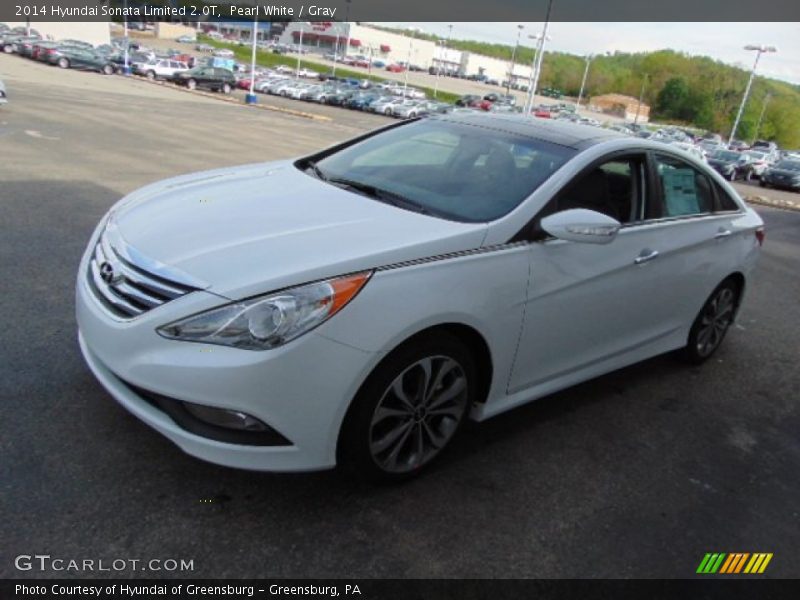 Pearl White / Gray 2014 Hyundai Sonata Limited 2.0T