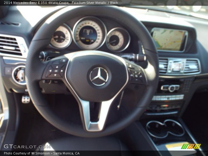 Paladium Silver Metallic / Black 2014 Mercedes-Benz E 350 4Matic Coupe