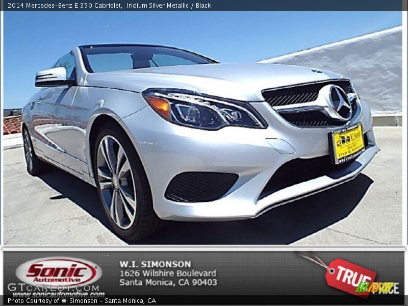 Iridium Silver Metallic / Black 2014 Mercedes-Benz E 350 Cabriolet