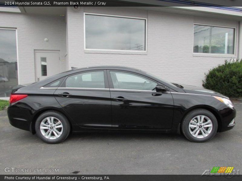 Phantom Black Metallic / Gray 2014 Hyundai Sonata GLS