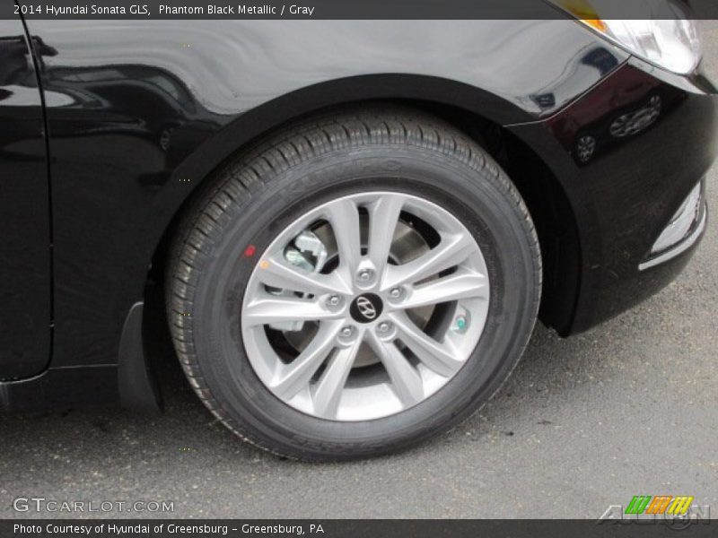 Phantom Black Metallic / Gray 2014 Hyundai Sonata GLS