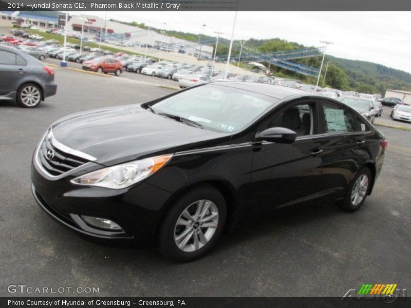 Phantom Black Metallic / Gray 2014 Hyundai Sonata GLS