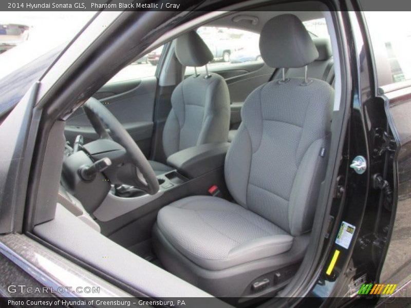 Phantom Black Metallic / Gray 2014 Hyundai Sonata GLS