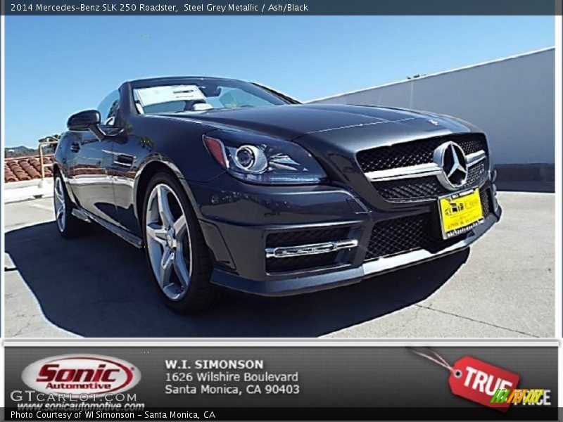 Steel Grey Metallic / Ash/Black 2014 Mercedes-Benz SLK 250 Roadster