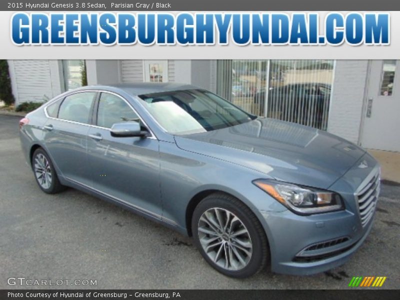 Parisian Gray / Black 2015 Hyundai Genesis 3.8 Sedan